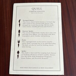 Pottery Barn Quill Cheese Knives